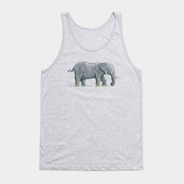 Traveling Elephant Tank Top by TaylorRoseMakesArt